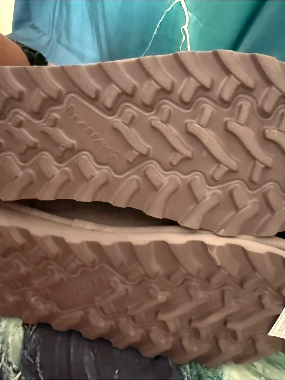 BearPaw Clara Gray Suede Shearling Boots with Back Buckles